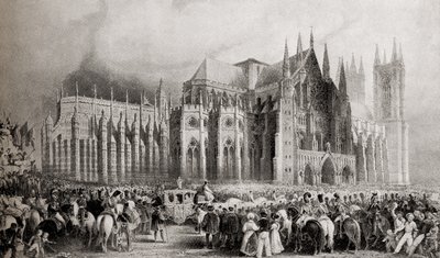 De kroningsprocessie van Willem IV en koningin Adelaide op 8 september 1831 door English School